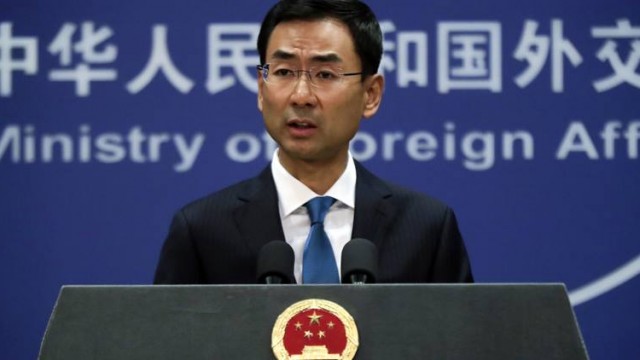 Chinese Foreign Ministry spokesman Geng Shuang speaks during a daily briefing at the Ministry of Foreign Affairs office in Beijing, Monday, Sept. 4, 2017. China said U.S. President Donald Trump's threat to cut off trade with countries that deal with North Korea is unacceptable and unfair. Trump said on Twitter on Sunday the United States is considering halting trade with "any country doing business with North Korea." His remarks came after North Korea detonated a thermonuclear device in its sixth and most powerful nuclear test. (AP Photo/Andy Wong)
